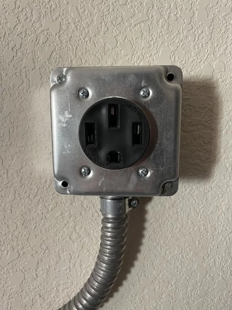 NEMA 14-50 outlet installed for Smart Home Electrical in Dodge City